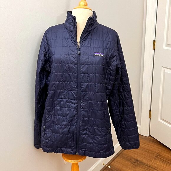 Patagonia Jackets & Blazers - Patagonia Women's Nano Puff Jacket Navy Blue Sz XL